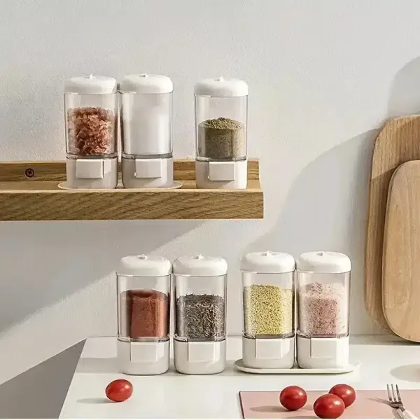 Press-Type Quantitative Salt Bottle - Measuring Seasoning Dispenser for Kitchen & Barbecue