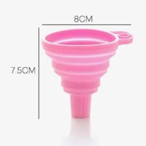 Collapsible Funnel Set - Flexible Foldable Kitchen Funnels for Liquid Transfer - Narrow & Wide Mouth Funnels for Water Bottles