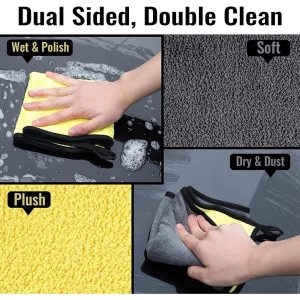 Ultra Soft Microfiber Cleaning Rag - Extra Thick Car Wash & Polishing Towel