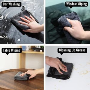 Ultra Soft Microfiber Cleaning Rag - Extra Thick Car Wash & Polishing Towel