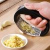 Stainless Steel Garlic Crusher & Squeezer – Manual Garlic Press for Easy Mincing